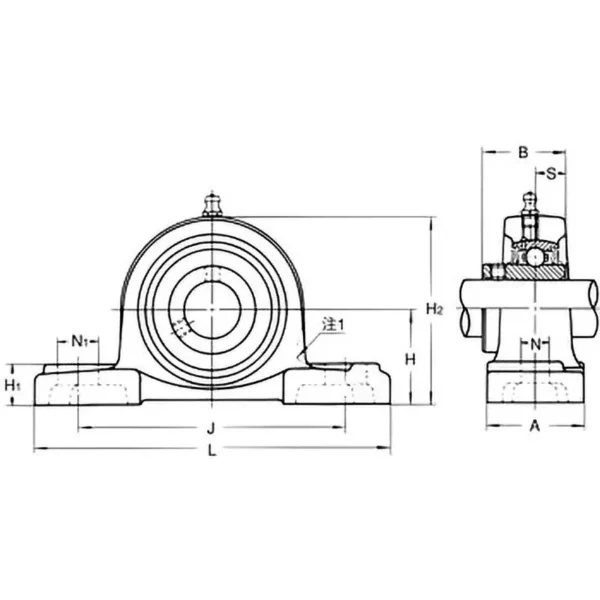 NSK (Nippon Seiko Kabushiki Kaisha) Pillow Block Unit > UCPX08 - Image 2