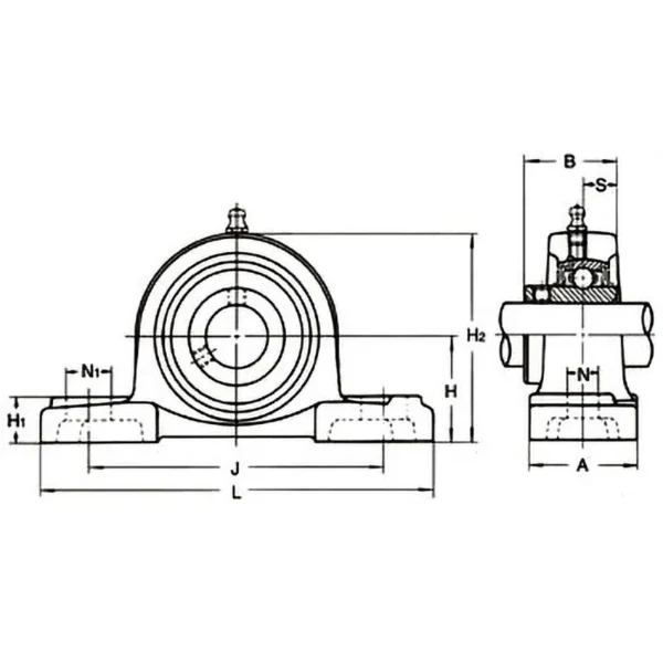 NSK (Nippon Seiko Kabushiki Kaisha) Pillow Block Unit > UCP209 - Image 2