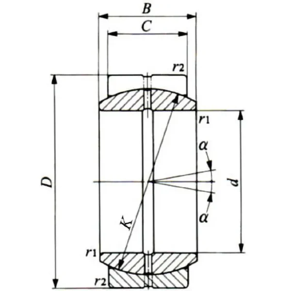 NSK Oil Lubricated Spherical Plain Bearing (Without Seal) > GE80ES - Image 2