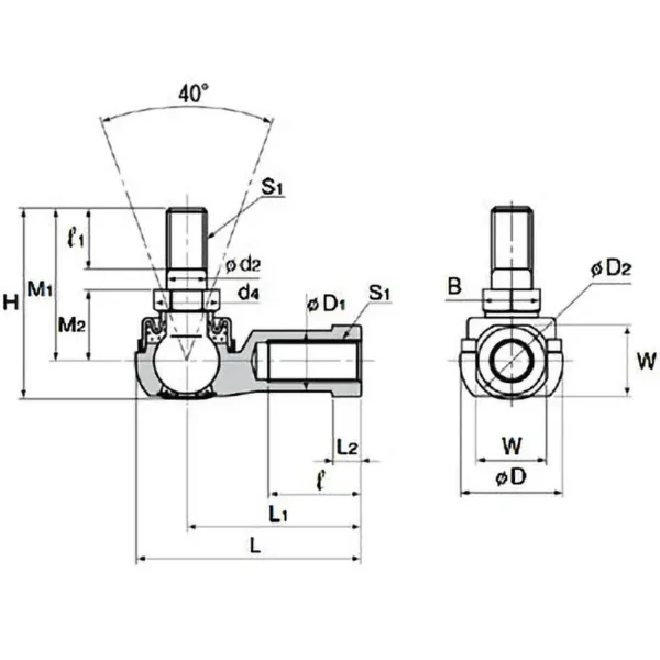 NTN Link Ball  BL Type (Right Thread Type) BL12D - Image 2