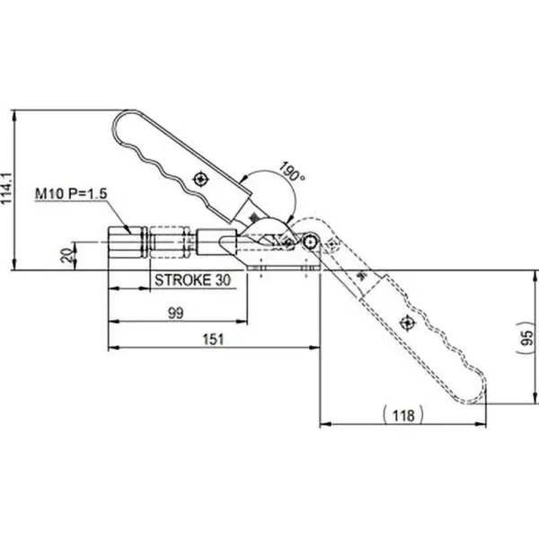 Osaka Spirit Side-Pressing Toggle Clamp GH-31501 - Image 3