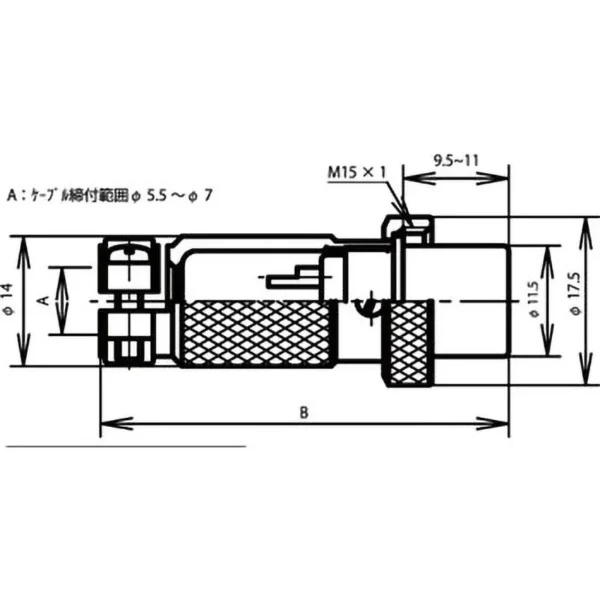 TYCLON NCS SeriesGeneral-Purpose Big type Metal Connector Straight Plug > NCS-142-P - Image 4