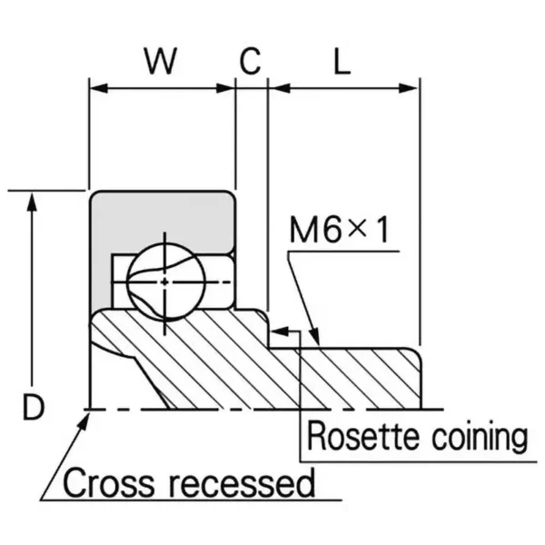 FYH (Japanese pillow block), resin bearing DR-B (screw shaft type)  TYPE7 >DR-22-B6 - Image 2