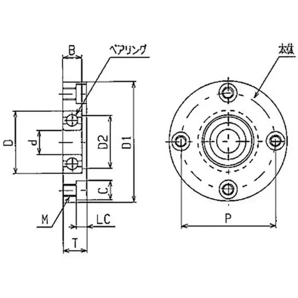 JTEKT Precision Bearing (HIC) Bearing Holder Round Flange Type > BFRM-6200ZZ - Image 2