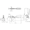 Osaka Spirit Bottom-pressing handle Side-Type clamp No.38P Small - Image 2