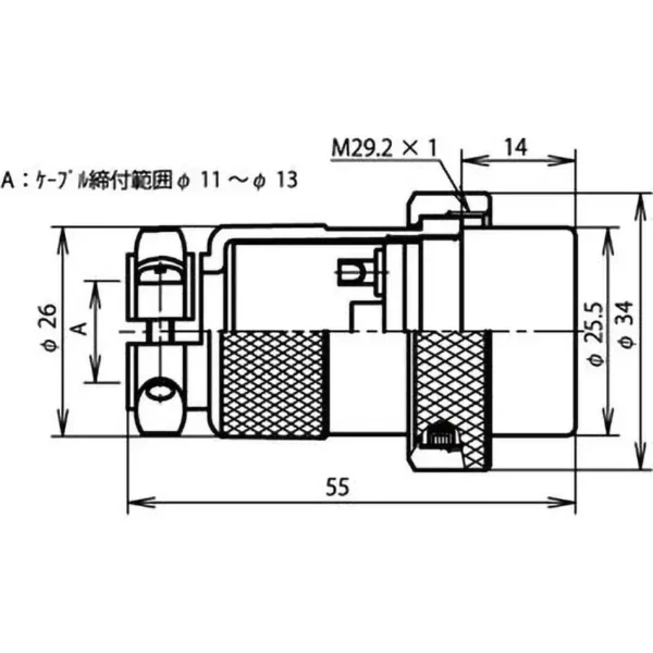 TYCLON NCS SeriesGeneral-Purpose Big type Metal Connector Straight Plug > NCS-304-P - Image 3