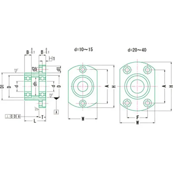 JTEKT Precision Bearing (HIC) Bearing Holder Set In-Loadable Direct Mount Type Oval Lead-Free Electroless Nickel Plated > DEM-6002ZZ - Image 2