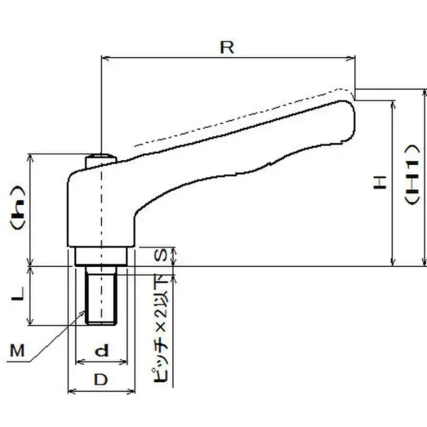 GEO.PRINCE TAKESHITA  Clamp Lever(Male Thread) CLMB4-16-O - Image 2