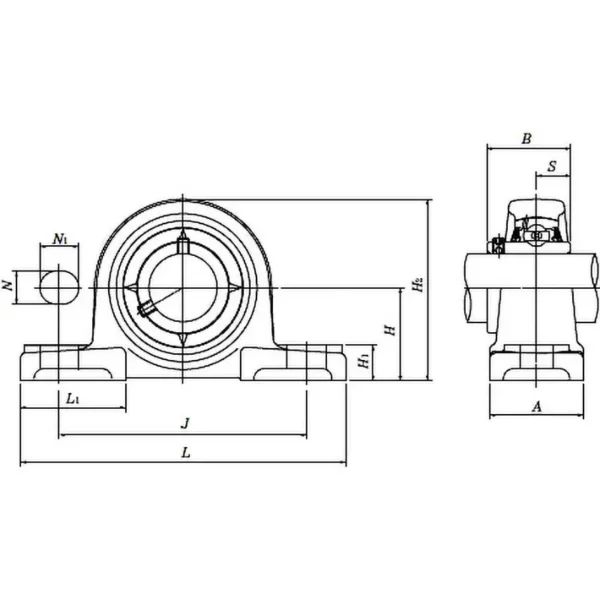 NSK (Nippon Seiko Kabushiki Kaisha) Pillow Block Unit, Oil - free type >UCP207 - Image 2