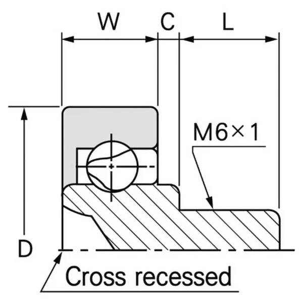 FYH (Japanese pillow block), resin bearing DR-B (screw shaft type)  TYPE6 >DR-26-B3.6-12.4 - Image 2