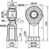 NTN Rod End(Lubrication-Free  Female Thread) Right Thread Type  CHS 16 - Image 2