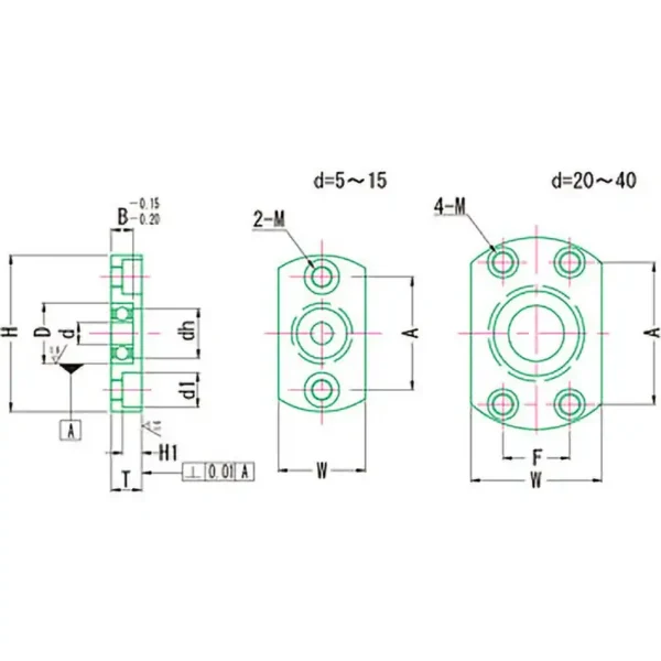 JTEKT Precision Bearing (HIC) Bearing Holder Set Direct Mount Type Oval Lead-Free Electroless Nickel Plated > BEM-6008ZZ - Image 2