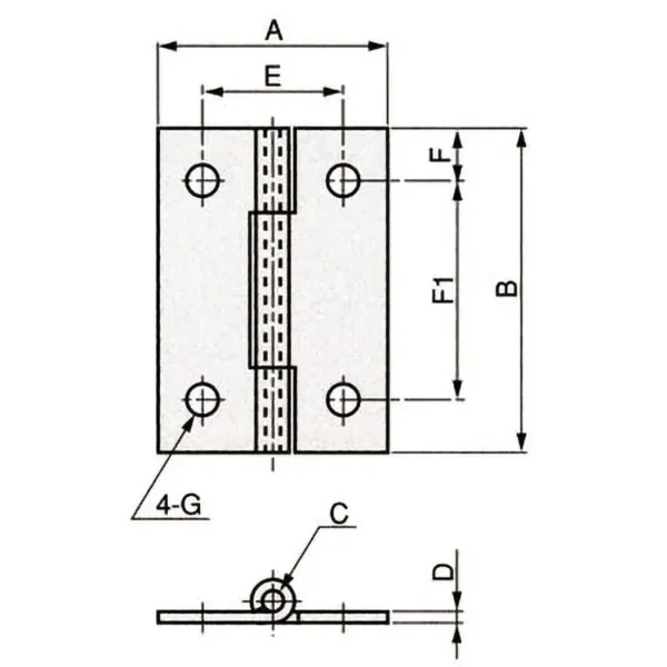 LAMP(Sugatsune) Flat Hinge >TH-TM-122 - Image 2