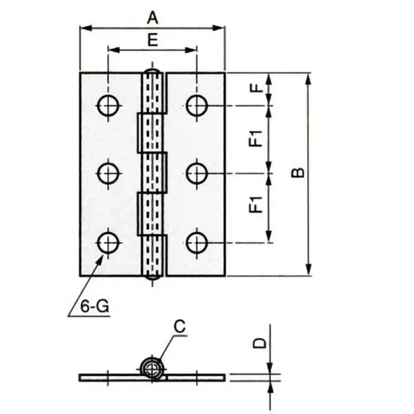 LAMP(Sugatsune) Flat Hinge >TH-TM-125 - Image 2