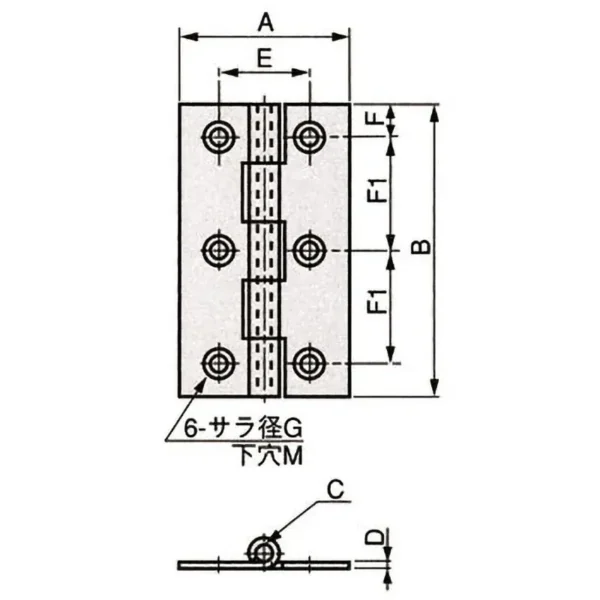 LAMP(Sugatsune) Flat Hinge >TH-TM-88SUS - Image 2