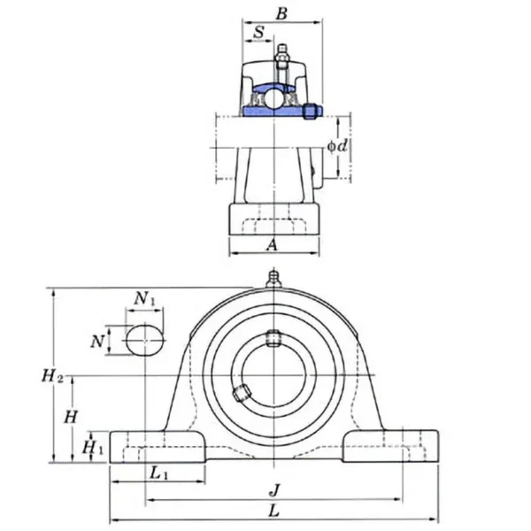 NSK (Nippon Seiko Kabushiki Kaisha) Pillow Block Unit, UCP type > UCP328 - Image 2