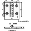LAMP(Sugatsune) Stainless Steel Heavy Duty Hinge > B-300-SUS-75 - Image 2