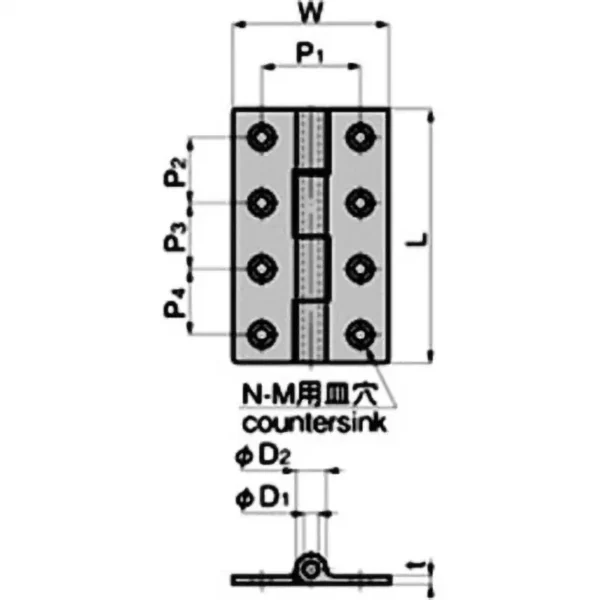 LAMP(Sugatsune) Flat Hinge(L40*W35*t2.5) > B-78-A-11 - Image 2