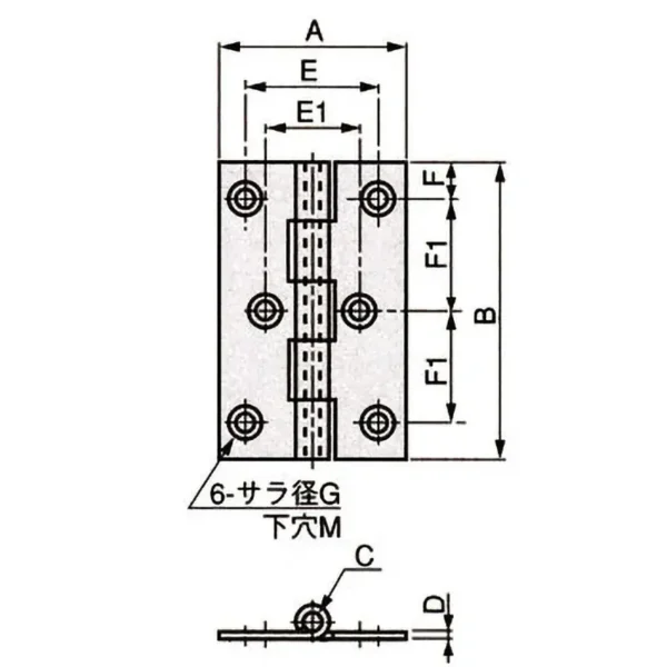 LAMP(Sugatsune) Flat Hinge >TH-TM-90SUS - Image 2