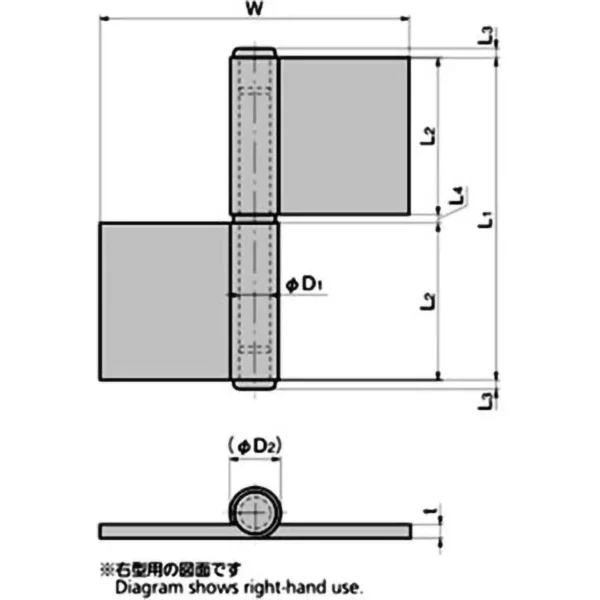 LAMP(Sugatsune) Heavy-Duty Double-Acting Flag Hinge(L1=151) >B-3-1 - Image 2