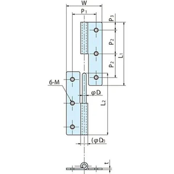 LAMP(Sugatsune) Stainless Steel Lift-off Hinge >SA-93-1(Left-Handed) - Image 2
