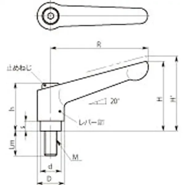GEO.PRINCE TAKESHITA  Clamp Lever LDM-4-12-BK - Image 2