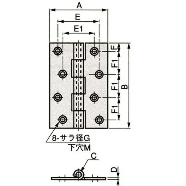 LAMP(Sugatsune) Flat Hinge >TH-TM-91SUS - Image 2