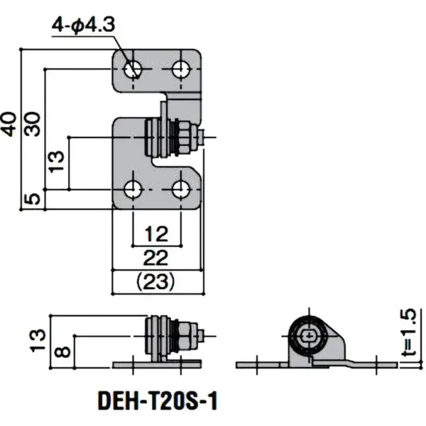 LAMP(Sugatsune) Torque Hinge(Stainless Steel ) > DEH-T20S-1 - Image 2