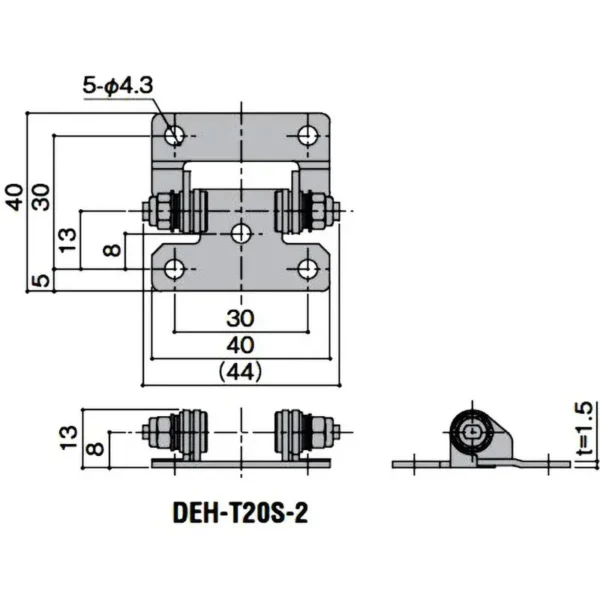 LAMP(Sugatsune) Torque Hinge(Stainless Steel ) > DEH-T20S-2 - Image 2
