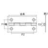 LAMP(Sugatsune) Steel Thin Plain Hinge (Unfinished) Pack of 10> 550-38N - Image 2