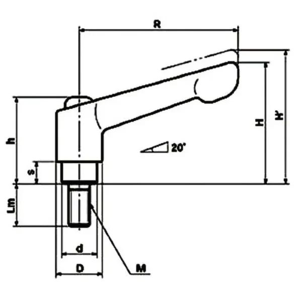 GEO.PRINCE TAKESHITA  Clamp Lever LDM-4-16-SG - Image 2