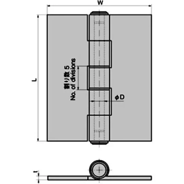 LAMP(Sugatsune) Heavy Duty Flat Hinge > B-1-1 - Image 2