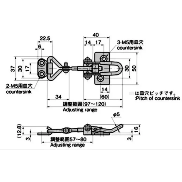 LAMP(Sugatsune) Stainless Steel  Adjustable Fastener >C-1223N - Image 2