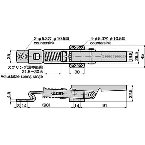 LAMP(Sugatsune) Flap Fastener > C-621-2 - Image 2