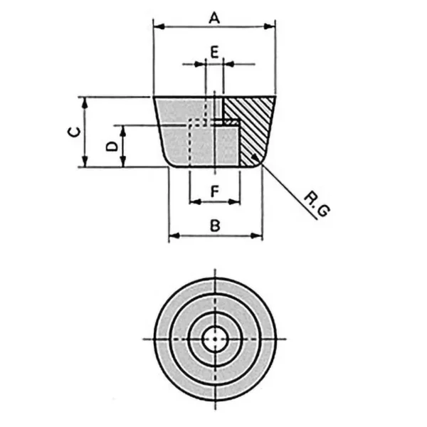 Atom Rubber Foot TK Type > TM-TK-36 - Image 2