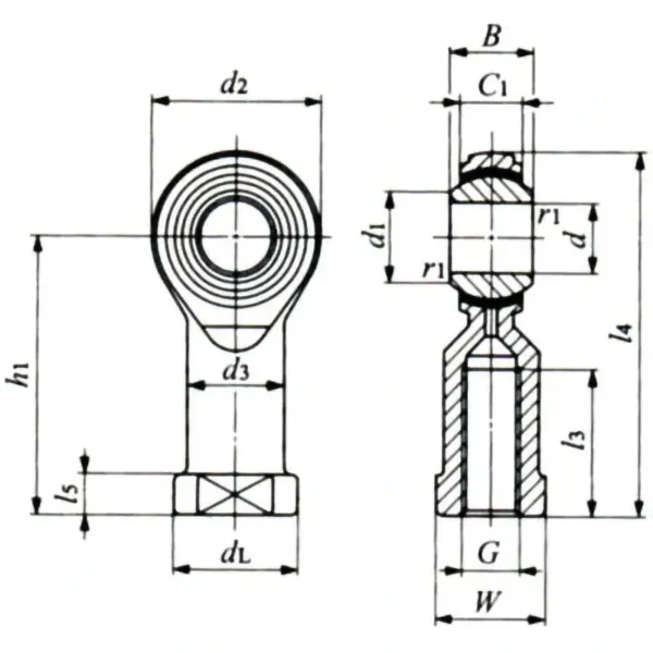 NTN｣ｬ Pillow Ball PHS EC (with Female Thread｣ｬLubrication-Free type｣ｬRight Thread) PHS10EC - Image 2