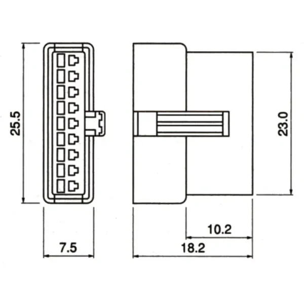 TYCLON Intermediate Connection Connector SM Series Receptacle Housing > SMR-09V-N - Image 2