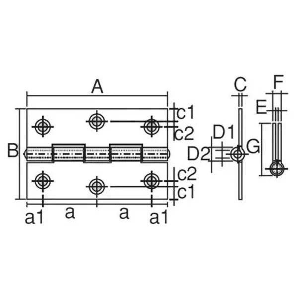 LAMP(Sugatsune) Heavy-Duty Iron Hinge(Unfinished) > 888-64N - Image 2