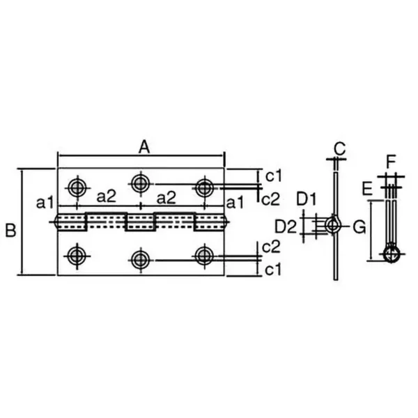LAMP(Sugatsune) Heavy-Duty Iron Hinge(Unfinished) > 888-76N - Image 2