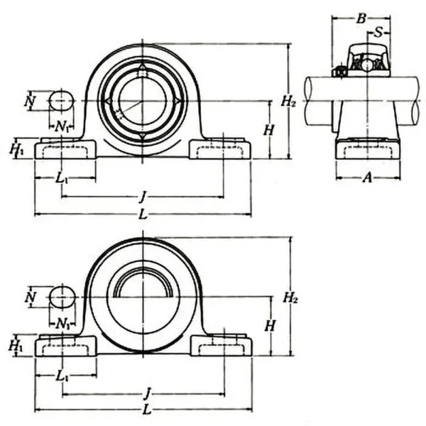 NSK (Nippon Seiko Kabushiki Kaisha) Pillow Block Unit, Lubrication type >UCP214D1 - Image 3