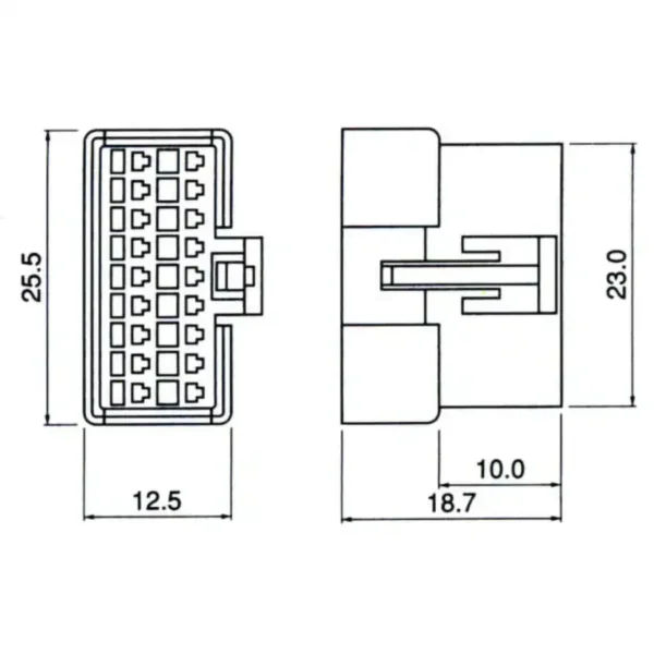 TYCLON Intermediate Connection Connector SM Series Receptacle Housing > SMR-18V-N - Image 2