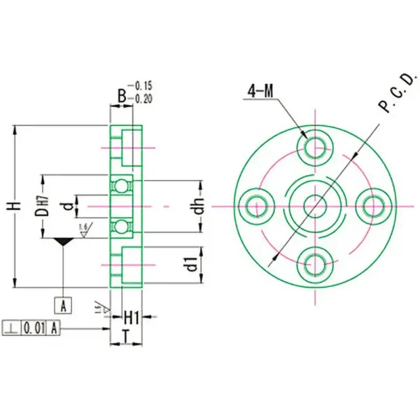 JTEKT Precision Bearing (HIC) Bearing Holder Set Direct Mount Type Round Stainless > BCS-6201ZZ - Image 2