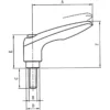 GEO.PRINCE TAKESHITA  Clamp Lever Male Thread N-KLM-45-M6-30-SR - Image 2