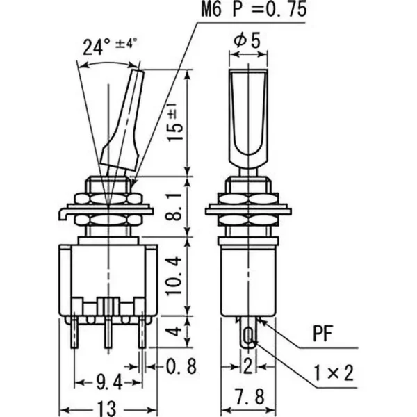 omron Toggle Switch MS-500 Series > MS-500A-MF-Y