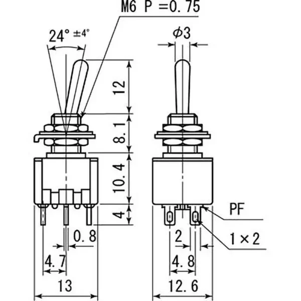 omron Toggle Switch MS-500 Series > MS-500F-B
