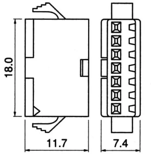 TYCLON Intermediate Connection Connector SM Series Plug Housing > SMP-07V-NC - Image 2