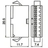 TYCLON Intermediate Connection Connector SM Series Plug Housing > SMP-08V-NC - Image 2