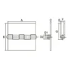 LAMP(Sugatsune) Steel Extra-Thick Welded Hinge No Hole > 1000W-76 - Image 2