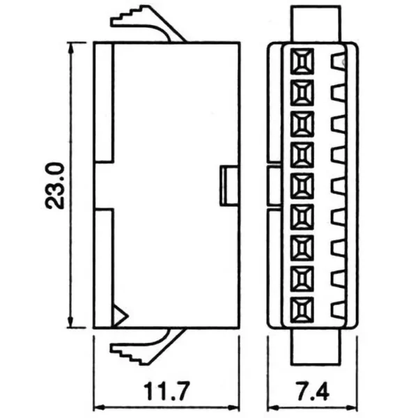 TYCLON Intermediate Connection Connector SM Series Plug Housing > SMP-09V-NC - Image 2