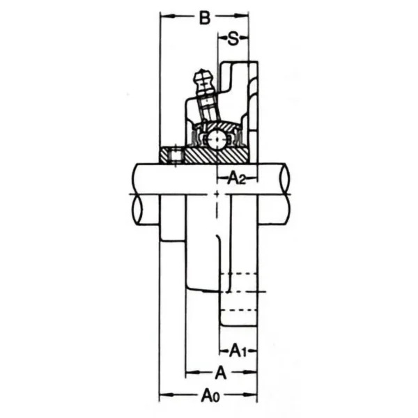 NSK (Nippon Seiko Kabushiki Kaisha) Square Flange Type Unit > UCF202 - Image 3